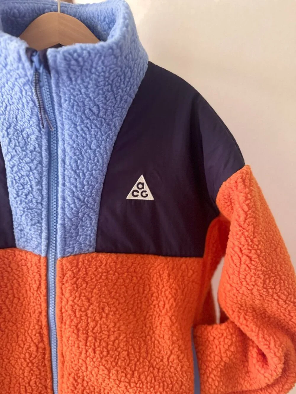 Nike ACG Kids Fleece Jacket Orange Navy Gorpcore Fall M